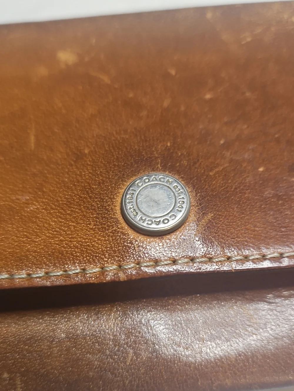 Rare Coach Vachetta Leather Vintage 90s Card Holder